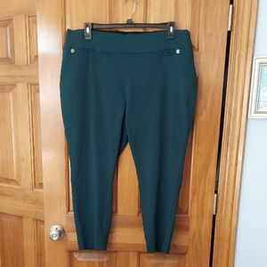 *🆕 Maurices Women's Teal Cropped Pants with Elastic Waistband Size 22W Like New
